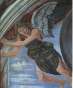 POLLAIOLO, Antonio del(b. 1431/32, Firenze, d. 1498, Roma)Angel (detail)1467FrescoChapel of the Cardinal of Portugal, San Miniato al Monte, Florence*** Keywords: *************Author: POLLAIOLO, Antonio delTitle: Angel (detail)Tim
